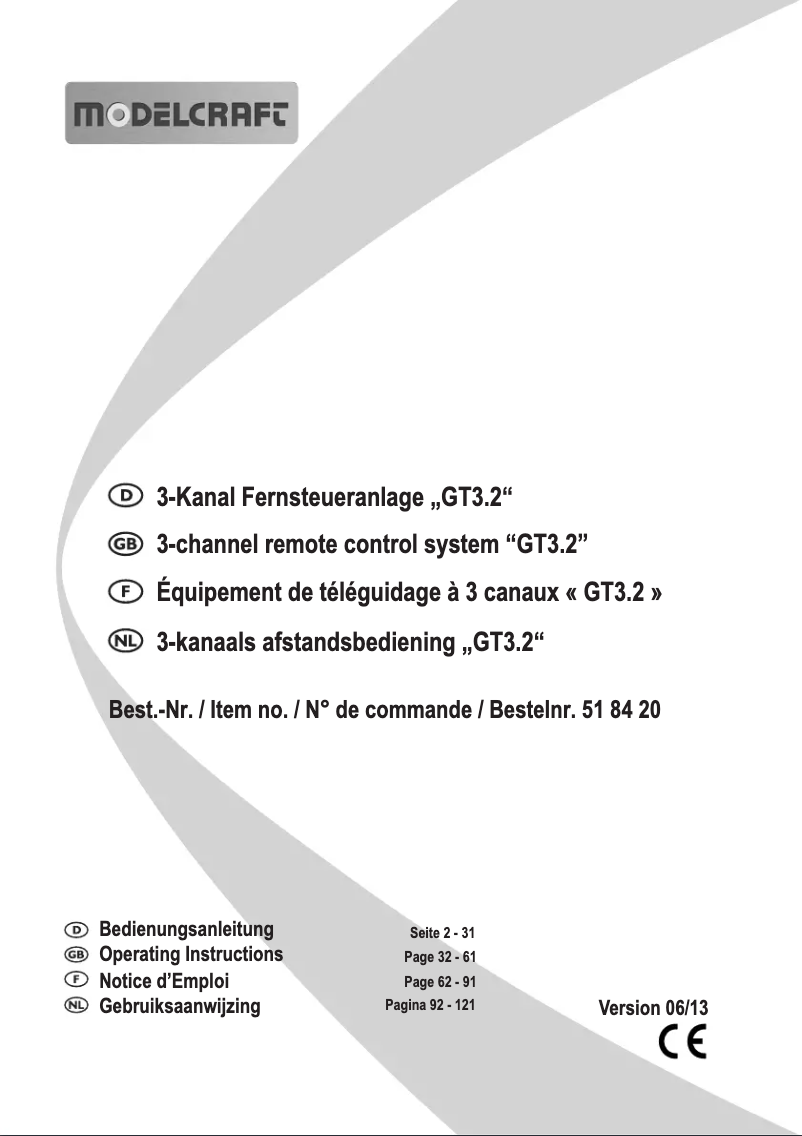 Image de la première page du manuel de l'appareil GT3.2