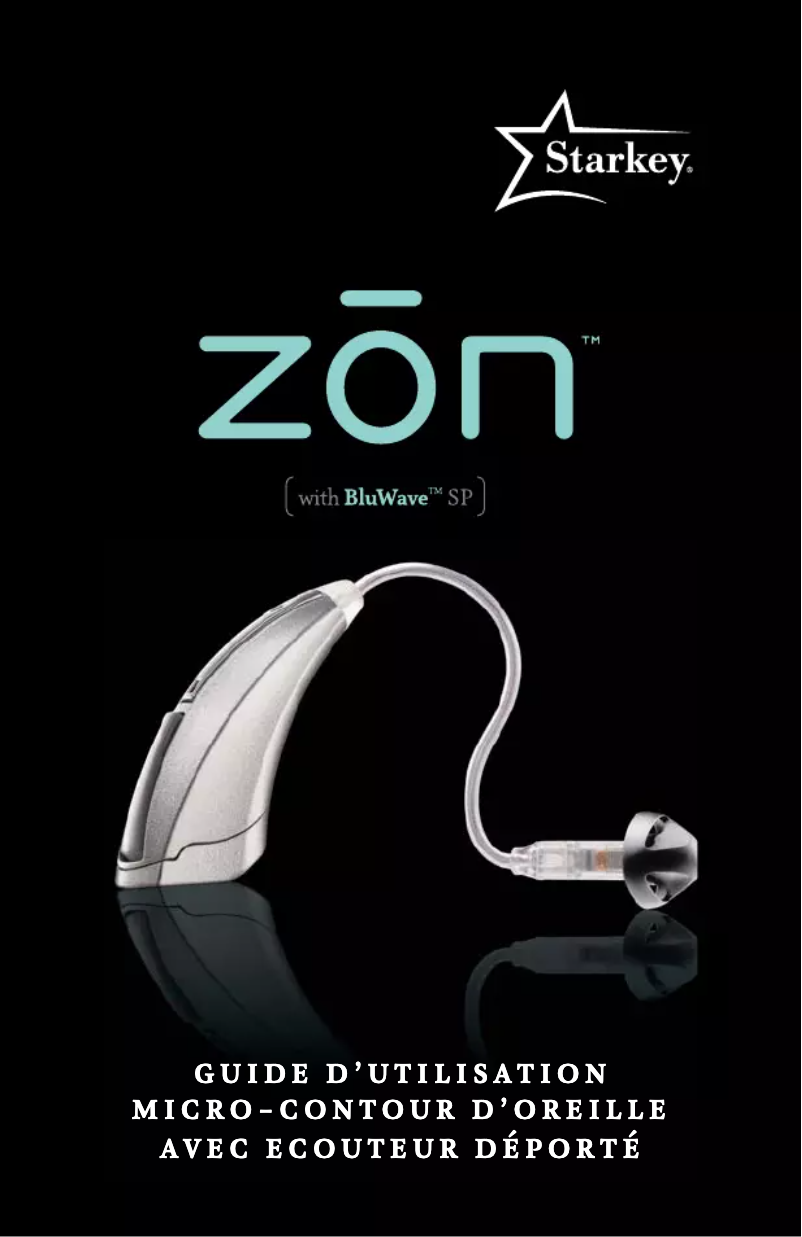 Page 1 de la notice Manuel utilisateur Starkey Zon