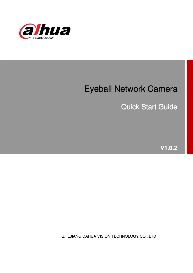 Page n°1 - Manuel utilisateur Dahua Technology Lite IPC-HDW3441TM-AS