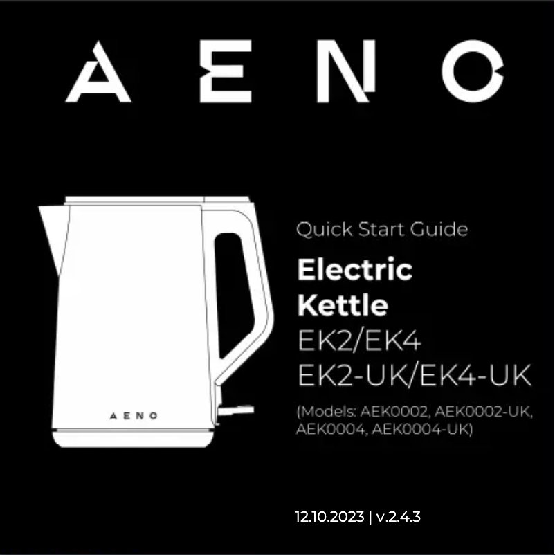 Page 1 de la notice Guide de démarrage rapide AENO EK4