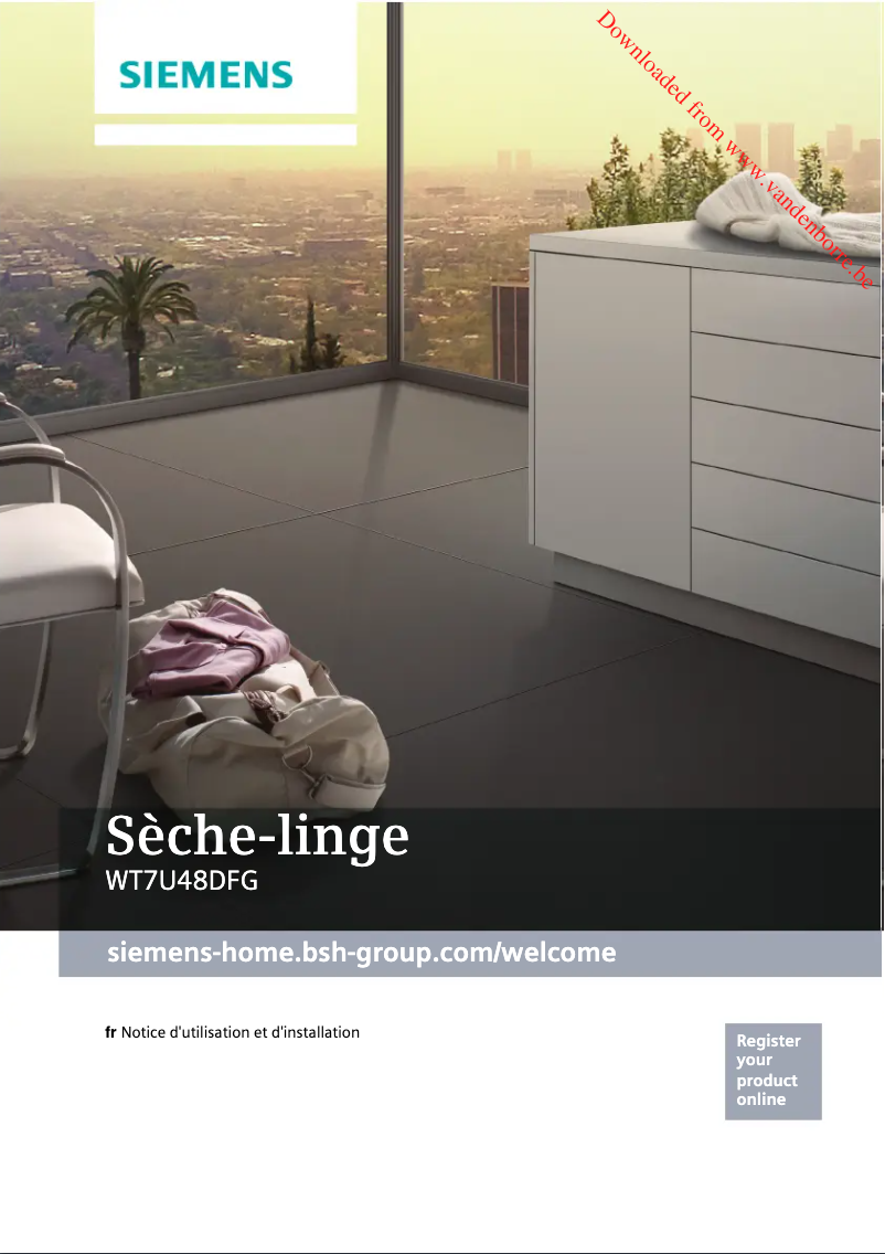 Page 1 de la notice Manuel utilisateur Siemens WT7U48DFG