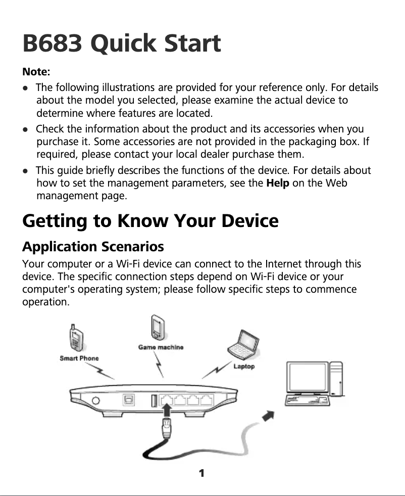 Página 1 del manual Manual de usuario Huawei B683