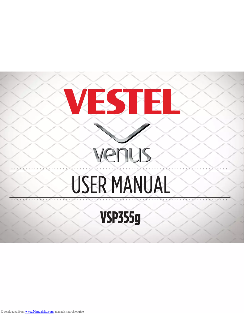 Page 1 de la notice Manuel utilisateur Vestel Venus VSP355g