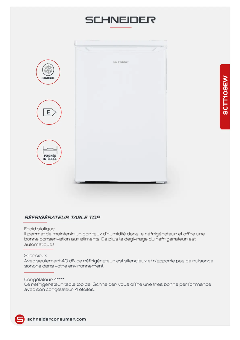 Image de la première page du manuel de l'appareil SCTT109EW