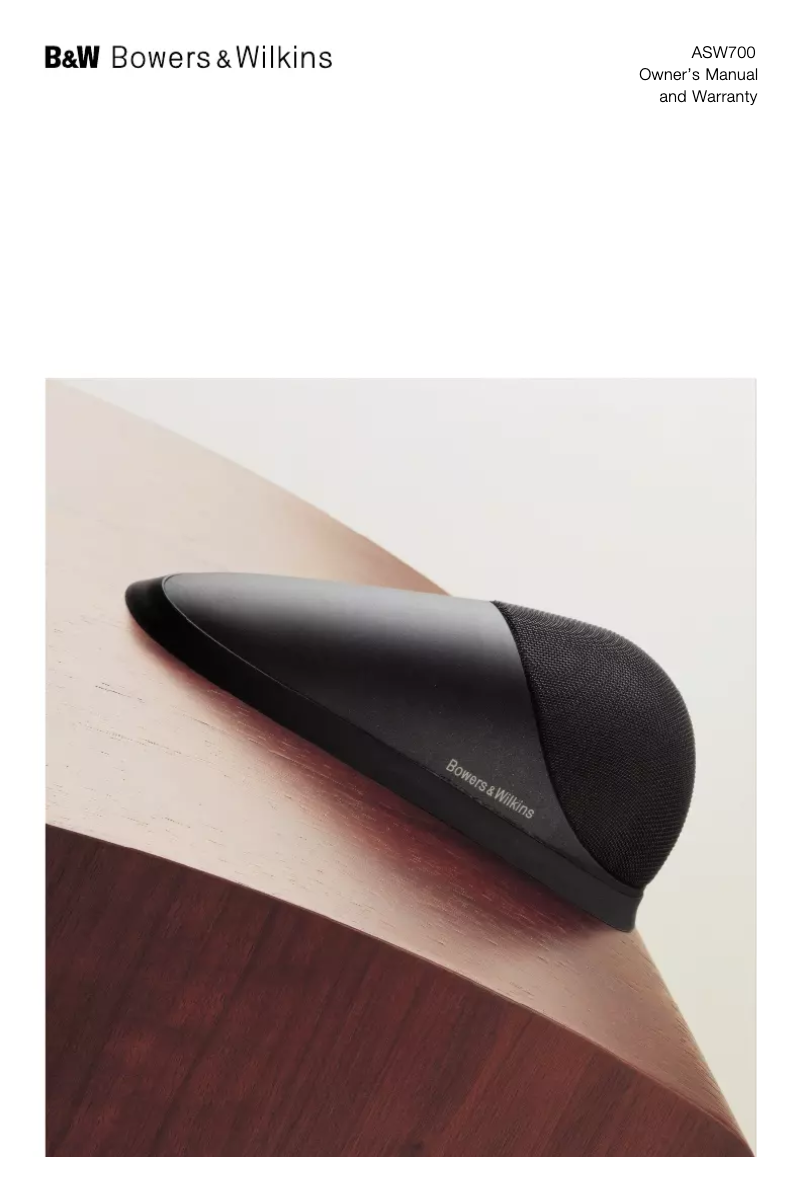 Página 1 del manual Manual de usuario Bowers & Wilkins ASW700