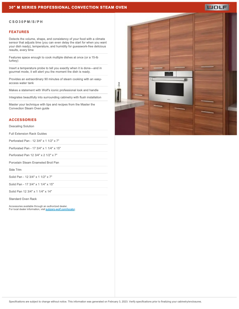 Page 1 de la notice Manuel utilisateur Wolf CSO30PPH