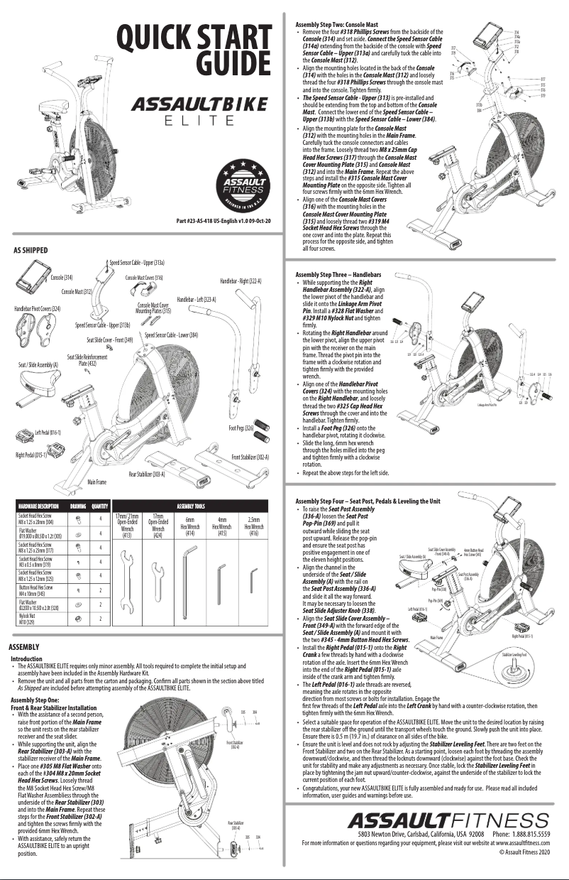 Image de la première page du manuel de l'appareil Bike Elite