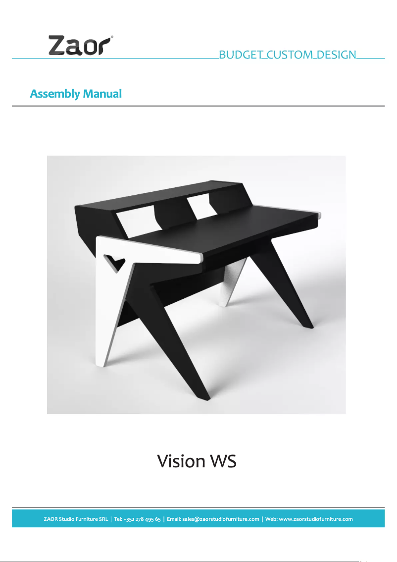 Image de la première page du manuel de l'appareil Vision WS