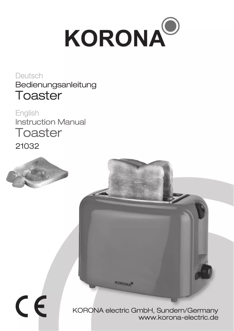 Page 1 de la notice Manuel utilisateur Korona 21032