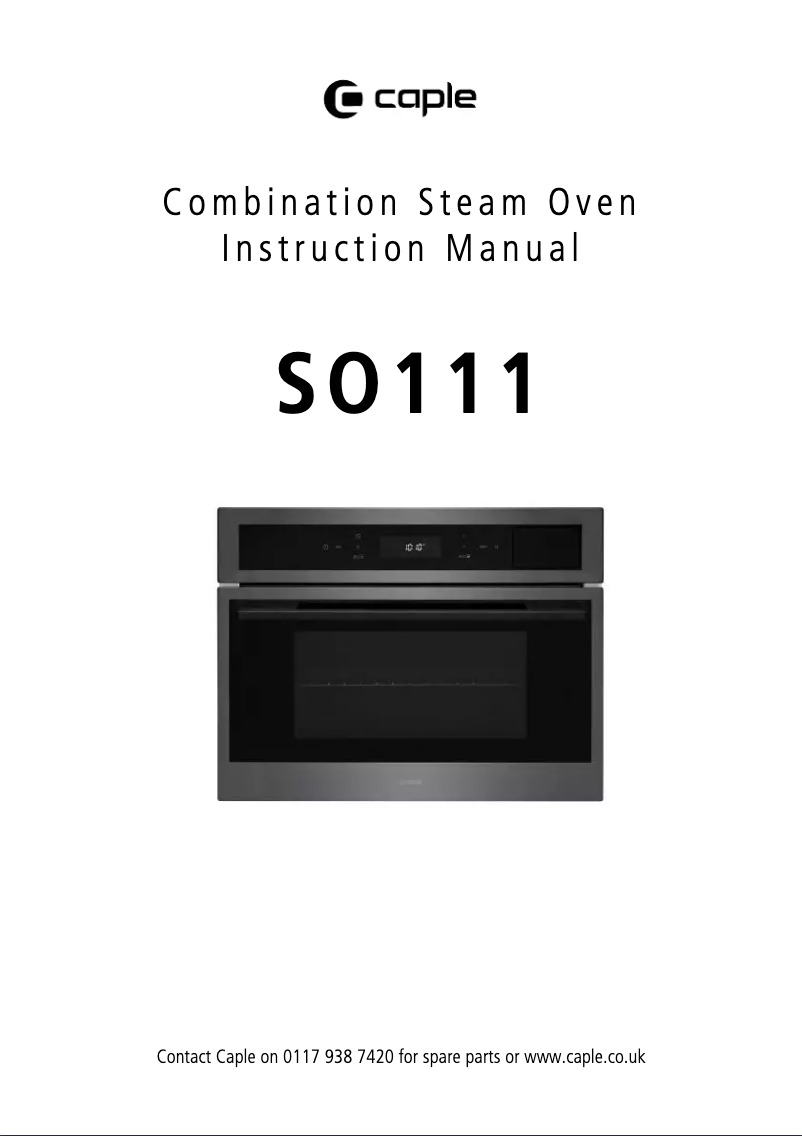 Page n°1 - Manuel utilisateur Caple SO111SS