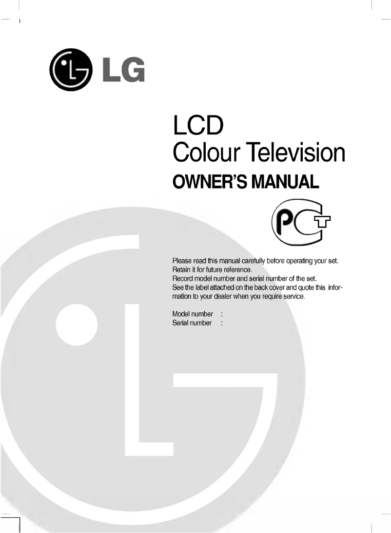 Página 1 del manual Manual de usuario LG RZ-13LA60