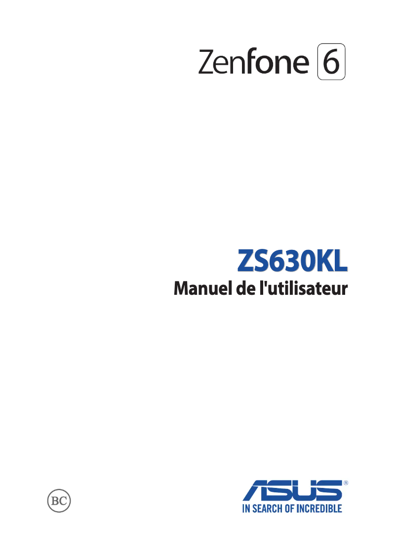 Image de la première page du manuel de l'appareil ZenFone 6