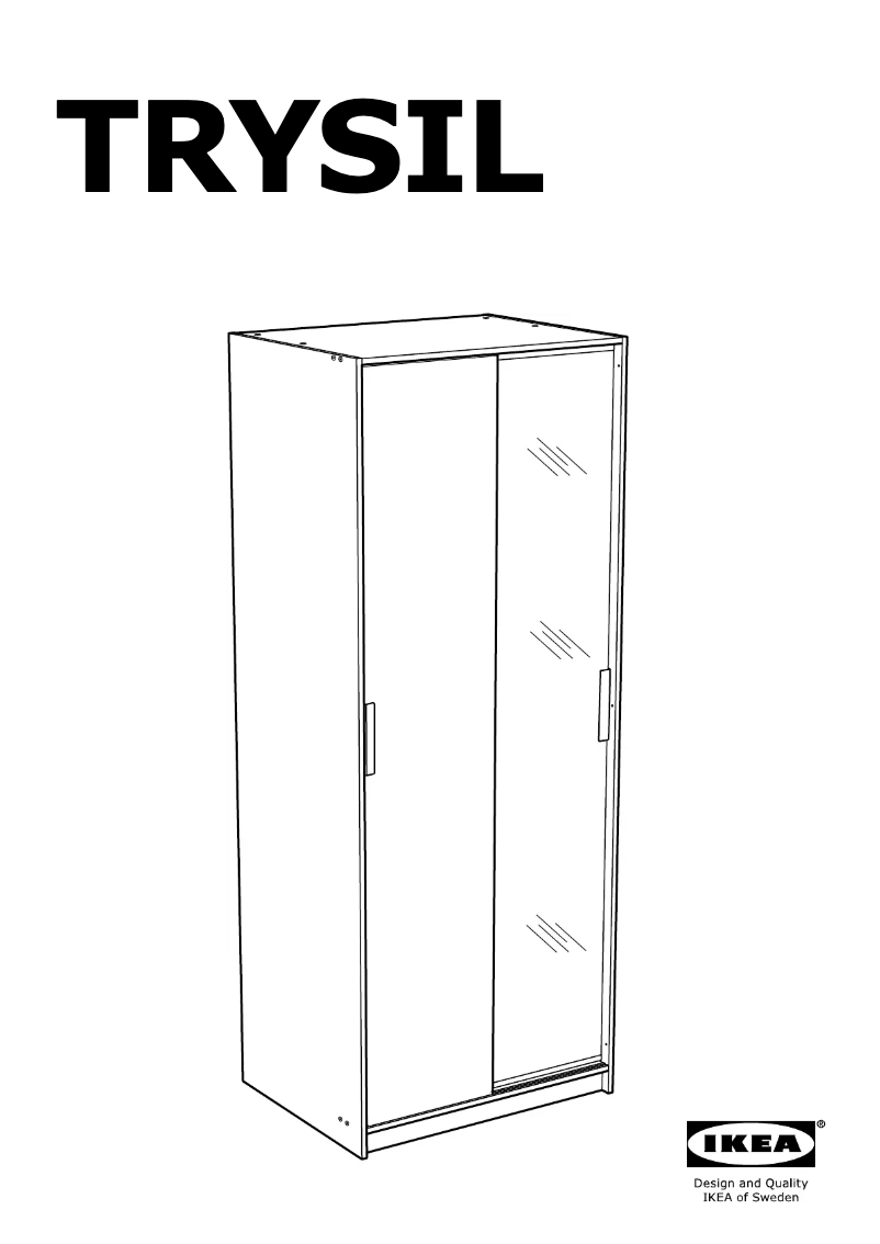 Page 1 de la notice Manuel utilisateur Ikea TRYSIL (79X61X202)