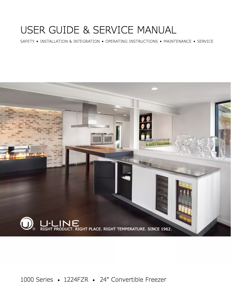 Page n°1 - Manuel utilisateur U-Line U-1224FZR