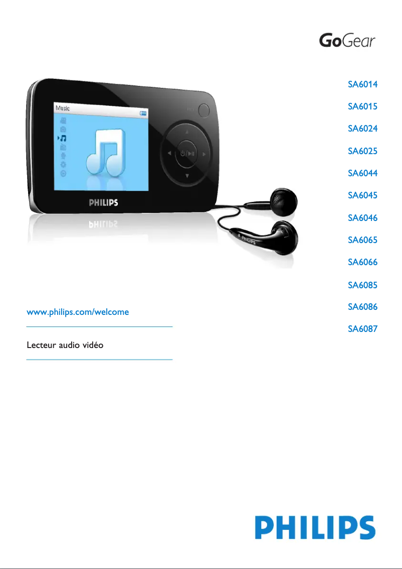 Page n°1 - Manuel utilisateur Philips GoGear SA6085