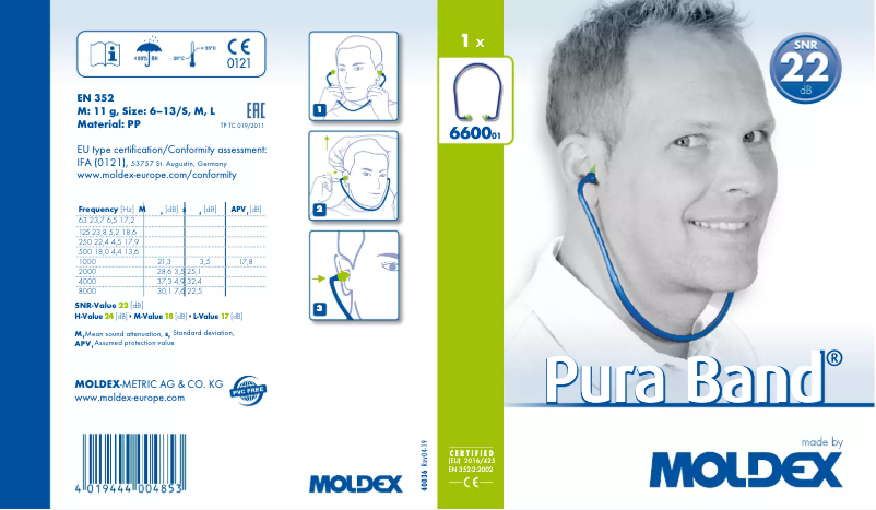 Page n°1 - Manuel utilisateur Moldex Pura Band