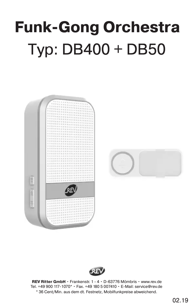 Image de la première page du manuel de l'appareil DB400