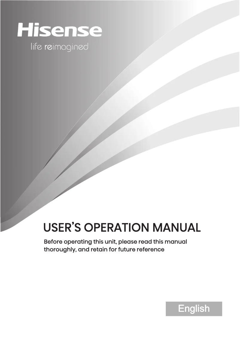 Page 1 de la notice Manuel utilisateur Hisense HRSBS632BW