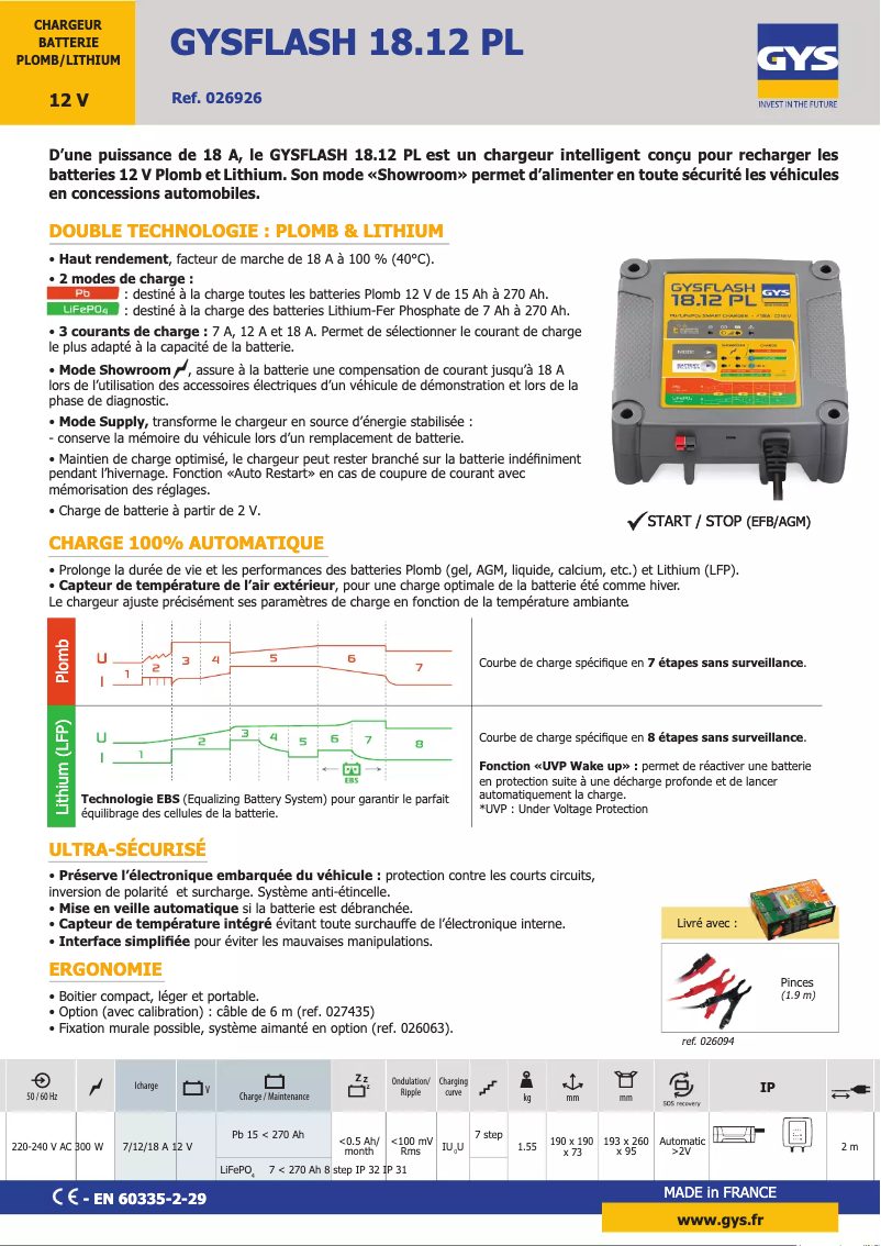 Image de la première page du manuel de l'appareil Gysflash 18.12 PL