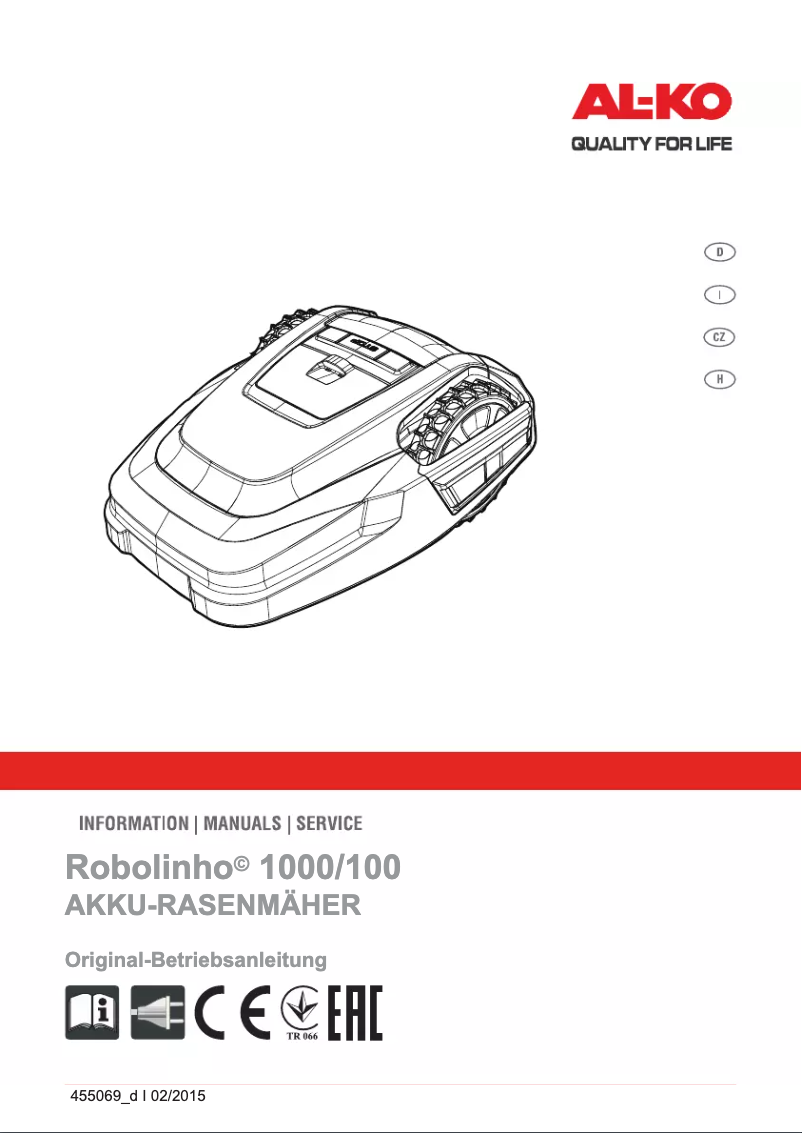 Image de la première page du manuel de l'appareil Robolinho 110