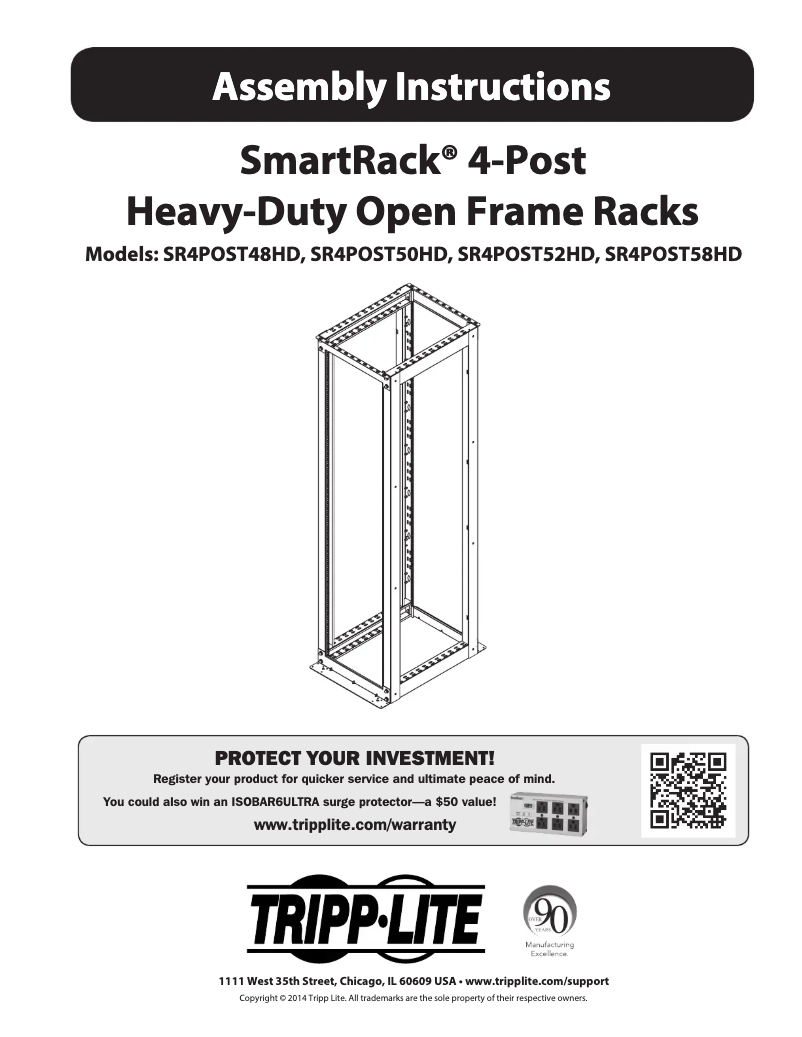 Page n°1 - Manuel utilisateur Tripp Lite SmartRack SR4POST50HD