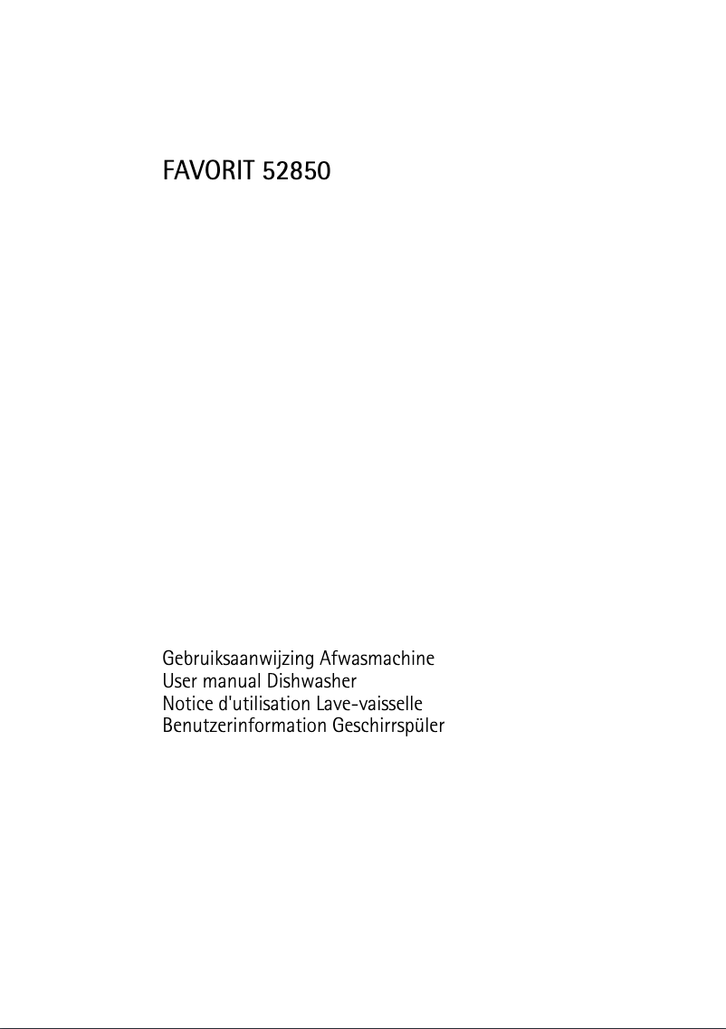 Image de la première page du manuel de l'appareil Favorit 52850