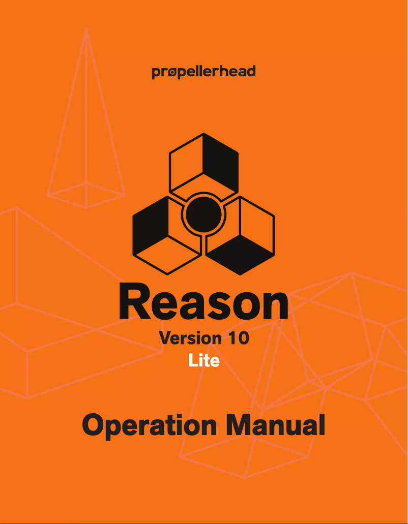 Página 1 del manual Manual de usuario Propellerhead Reason Lite 10.0