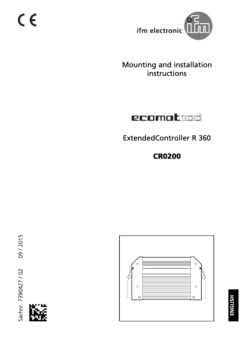 Image de la première page du manuel de l'appareil CR0200