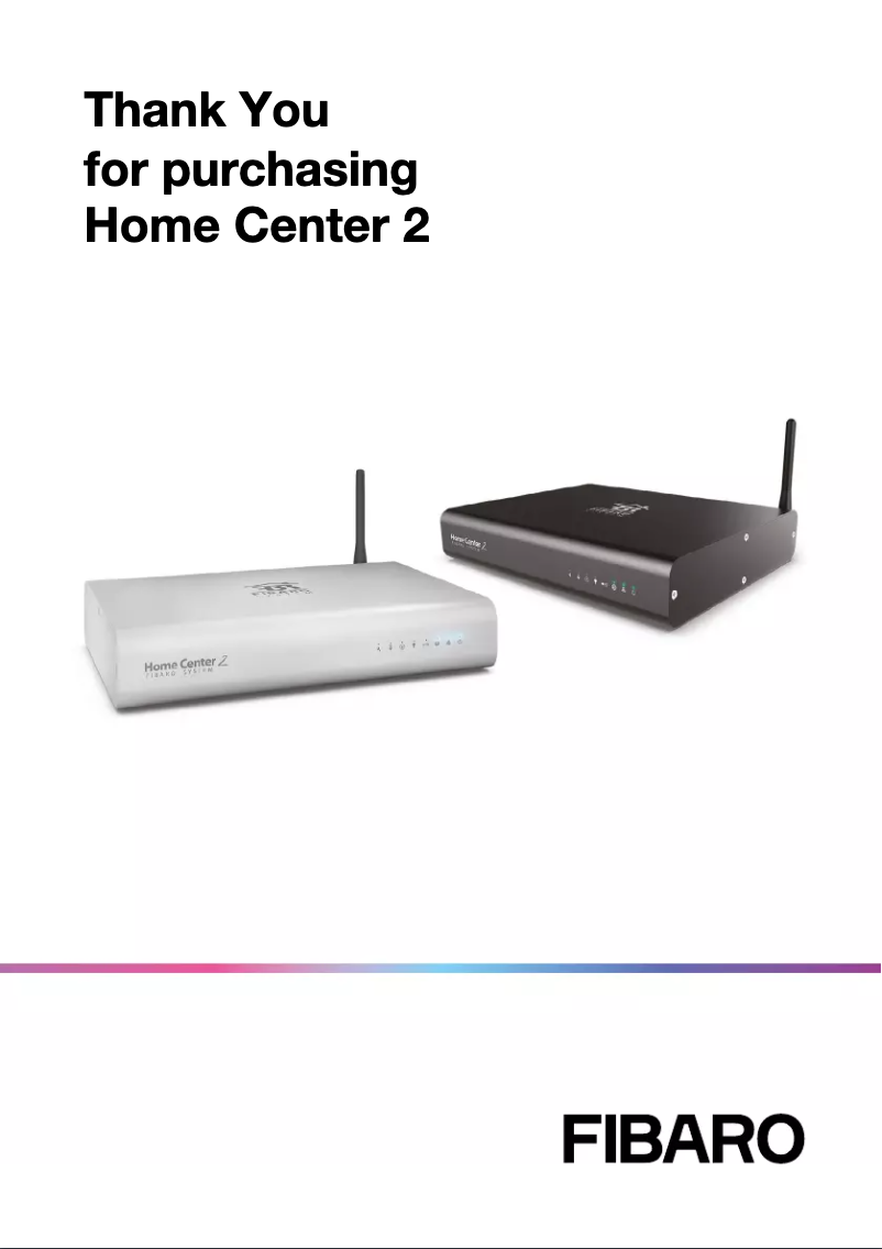 Page 1 de la notice Manuel utilisateur Fibaro Home Center 2 FGHC2