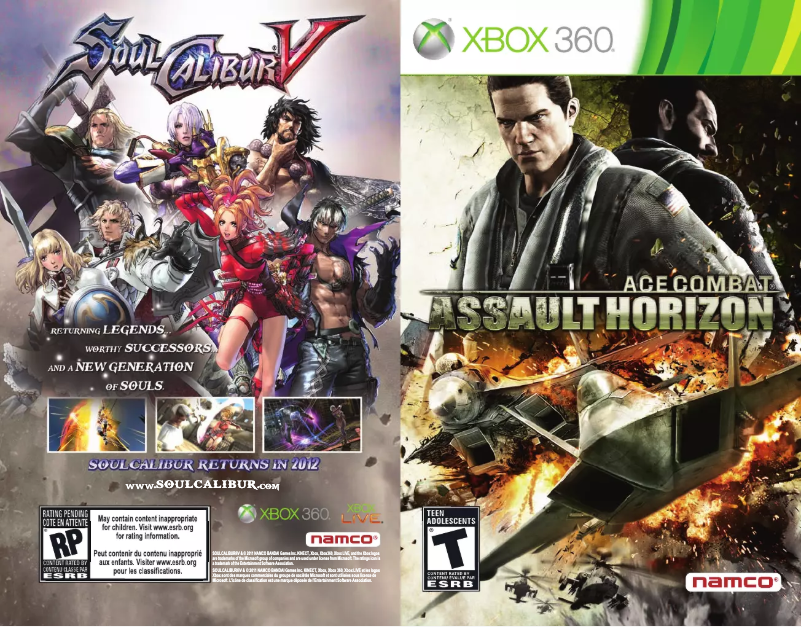 Page 1 de la notice Manuel utilisateur Microsoft Ace Combat - Assault Horizon (Xbox 360)