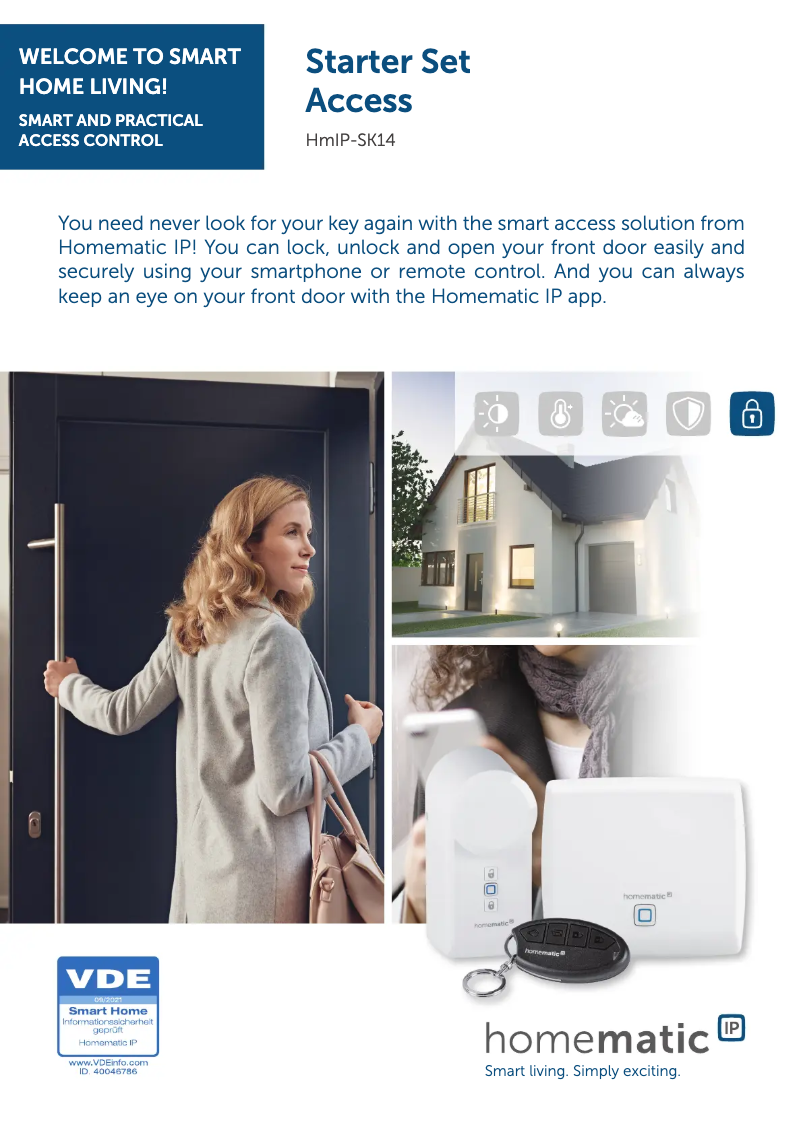 Image de la première page du manuel de l'appareil HmIP-SK14