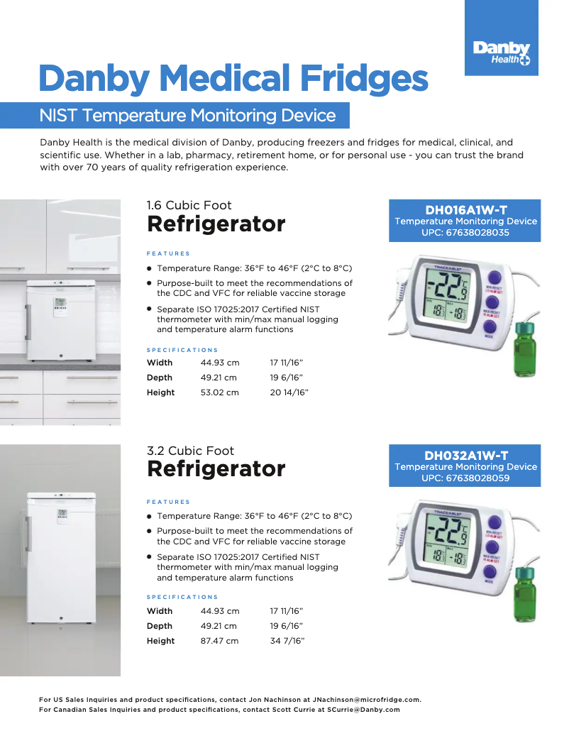 Página 1 del manual Ficha técnica Danby DH016A1W-T