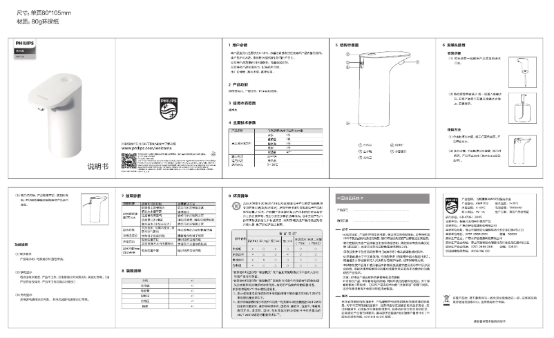 Page 1 of the manual User Manual Philips AWP1722