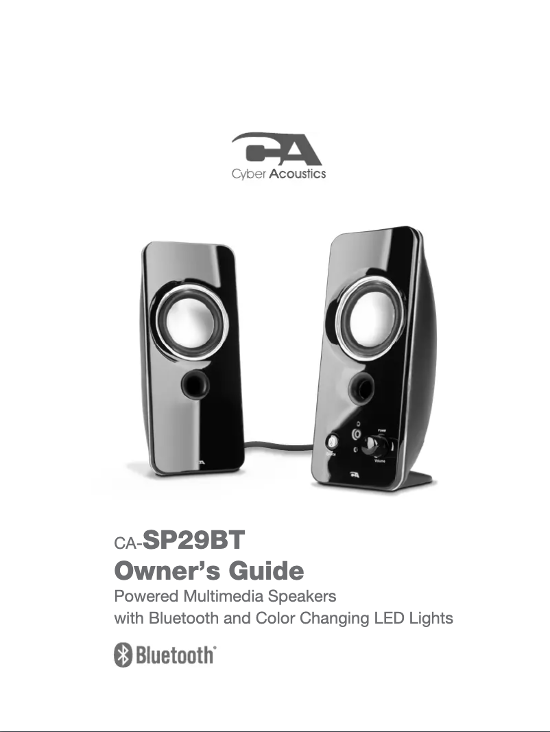 Page n°1 - Manuel utilisateur Cyber Acoustics CurveLight CA-SP29BT