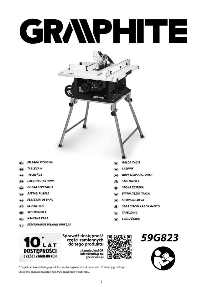 Page n°1 - Manuel utilisateur Graphite 59G823