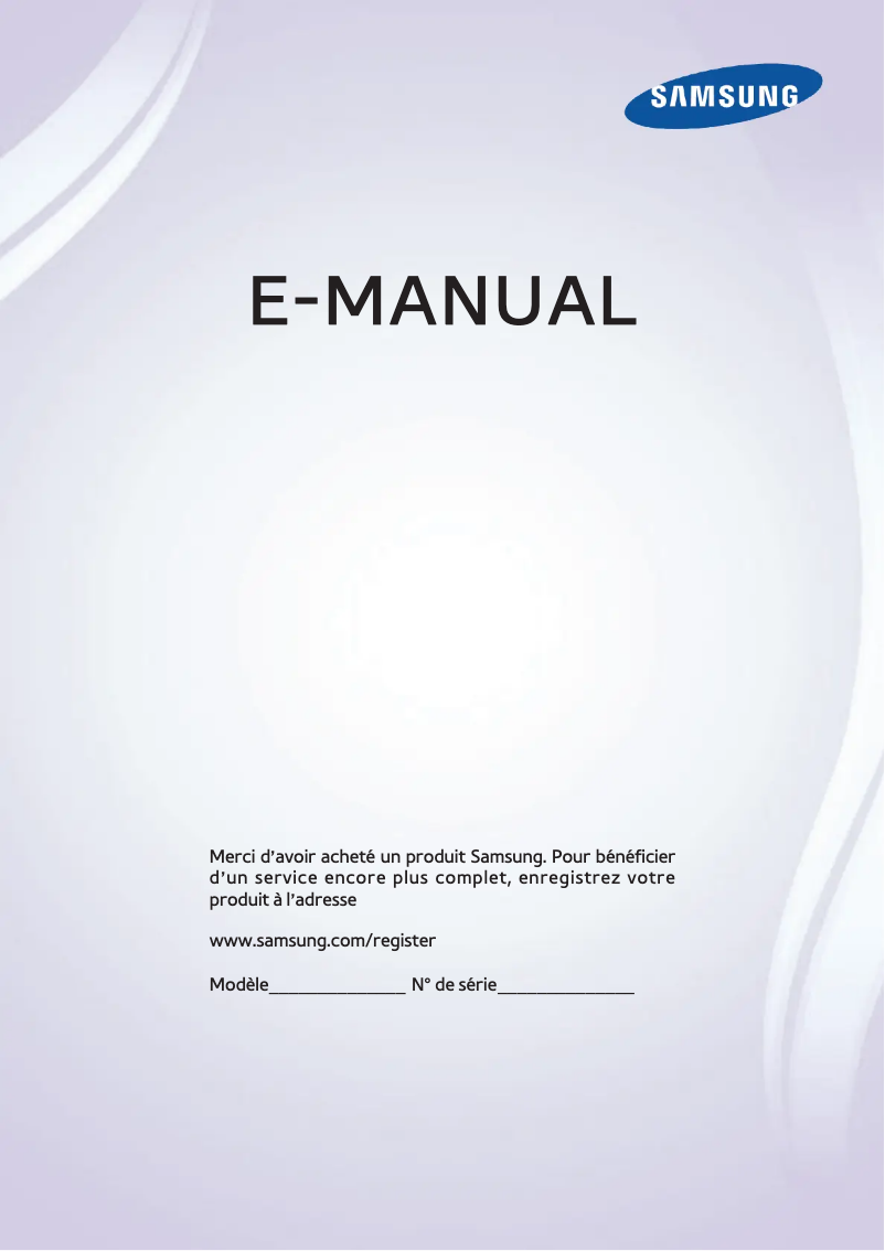 Image de la première page du manuel de l'appareil UA60F8000AR