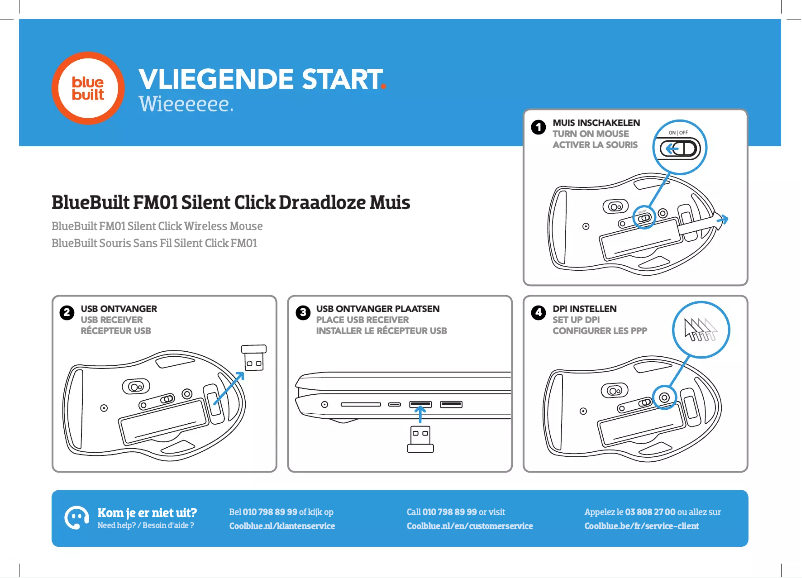 Image de la première page du manuel de l'appareil FM01 Silent Click