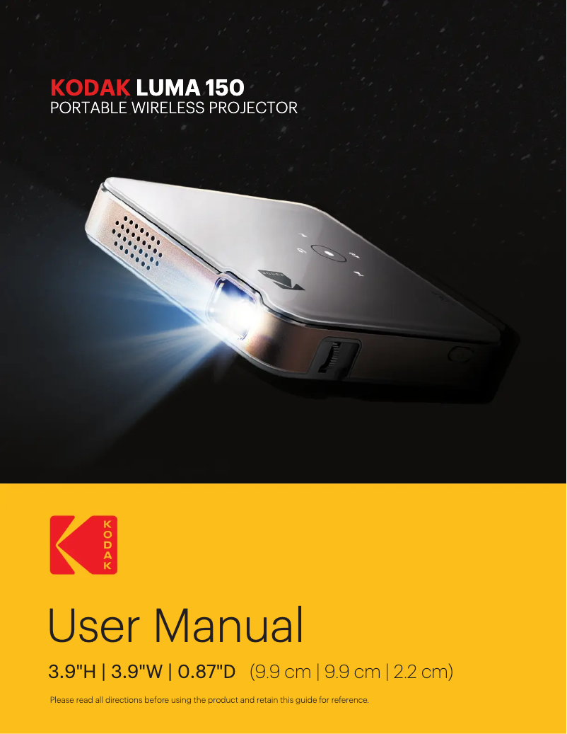 Page 1 de la notice Manuel utilisateur Kodak Luma 150