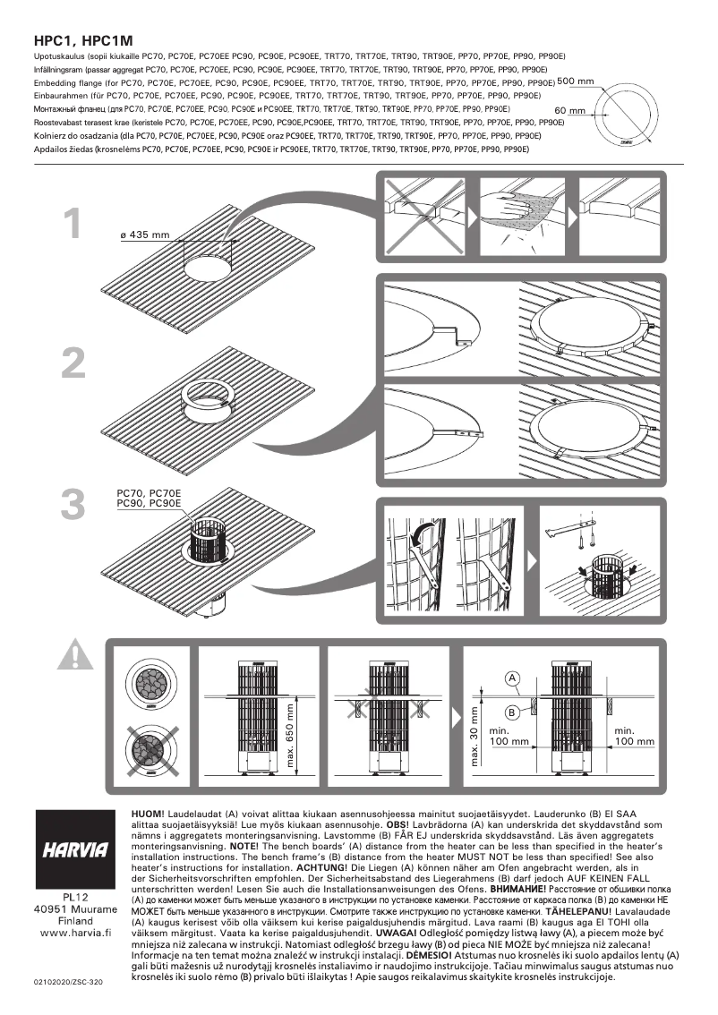 Page n°1 - Manuel utilisateur Harvia Cilindro HPC1