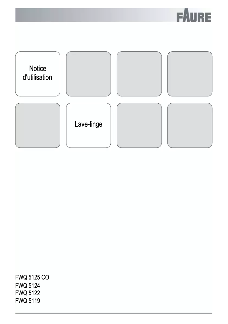 Page 1 de la notice Manuel utilisateur Faure FWQ5119