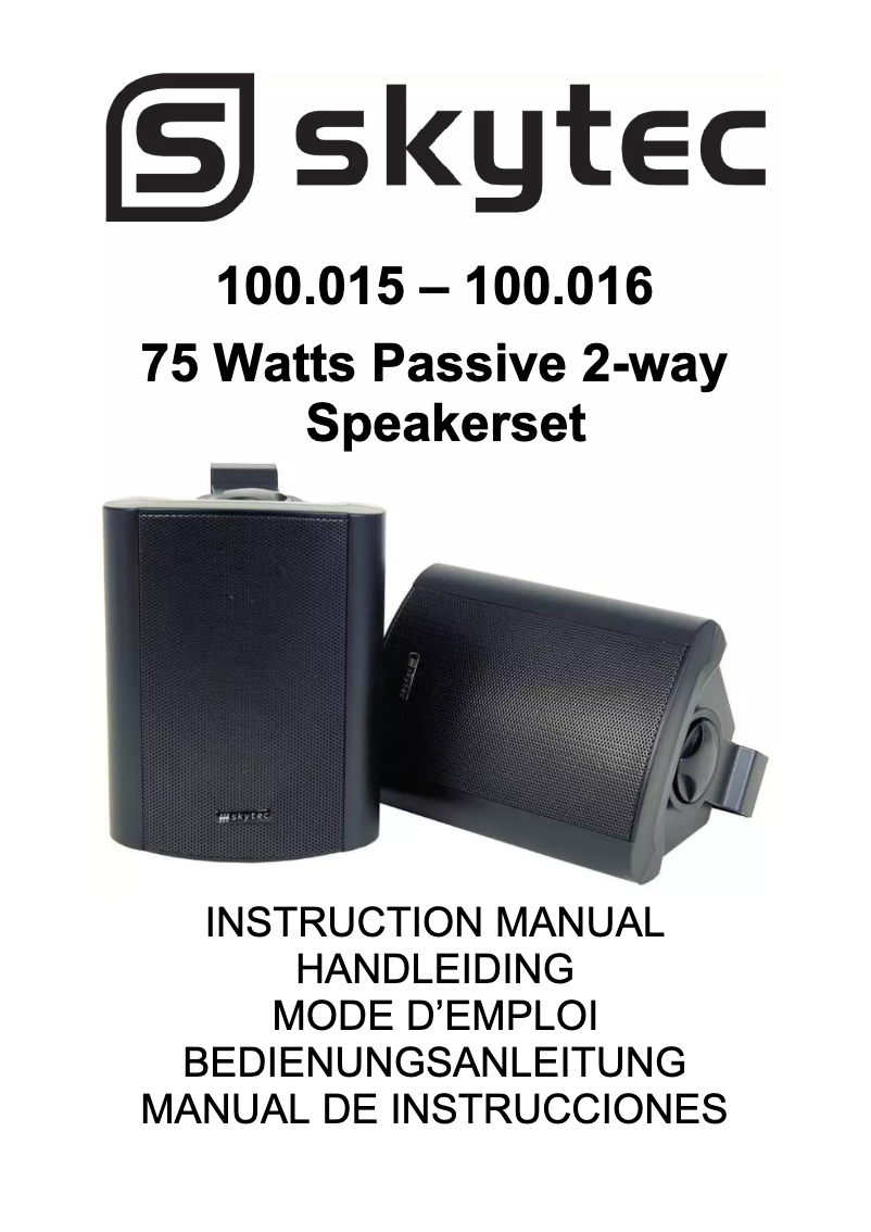 Page 1 de la notice Manuel utilisateur Skytec ODS40W