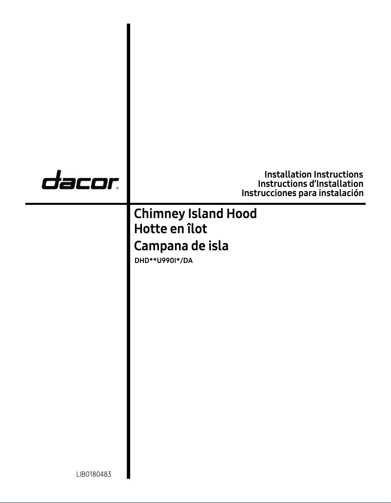 Page n°1 - Guide d'installation Dacor DHD54U990IM