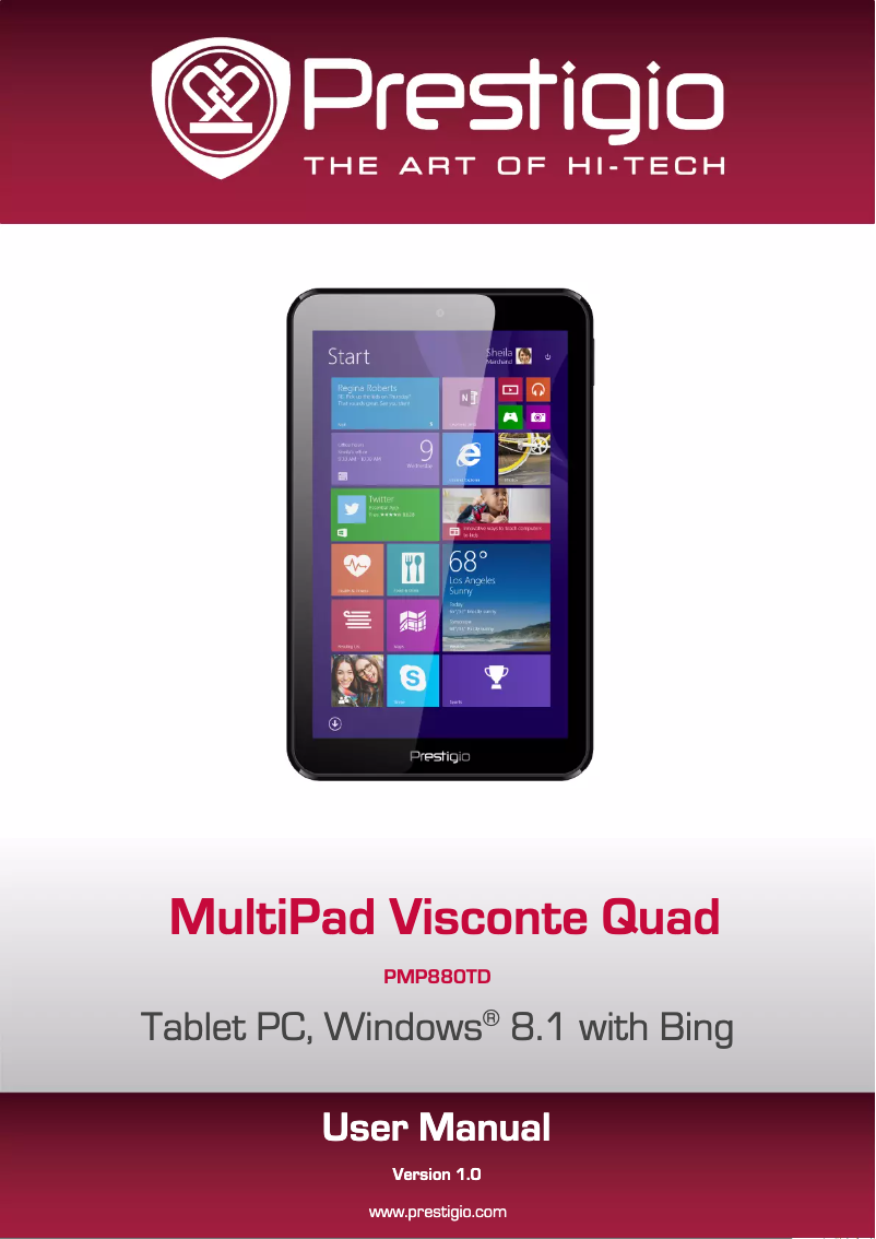 Page n°1 - Manuel utilisateur Prestigio MultiPad Visconte Quad