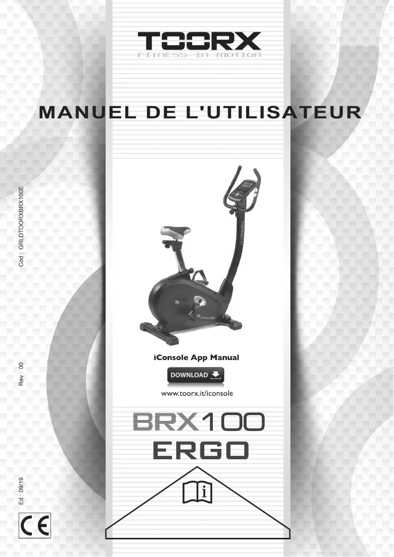 Page 1 de la notice Manuel utilisateur Toorx BRX-100 Ergo