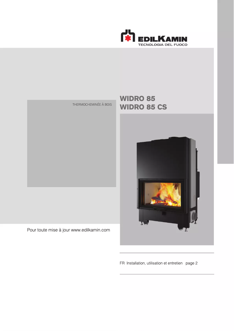 Page n°1 - Manuel utilisateur Edilkamin WIDRO 85