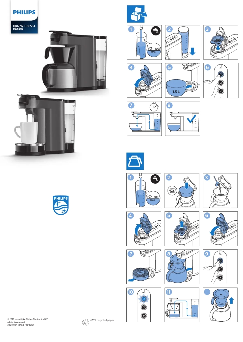 Page 1 of the manual User Manual Philips SENSEO Switch 3in1 HD6597