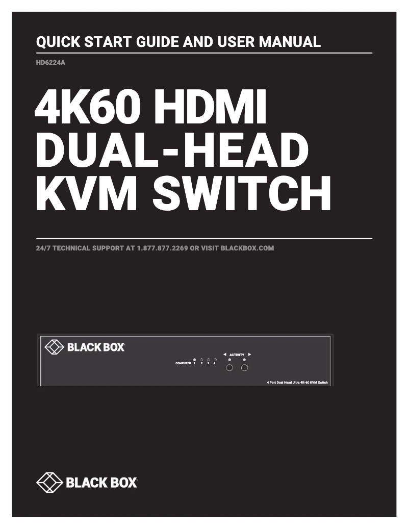 Page n°1 - Manuel utilisateur Black Box HD6224A