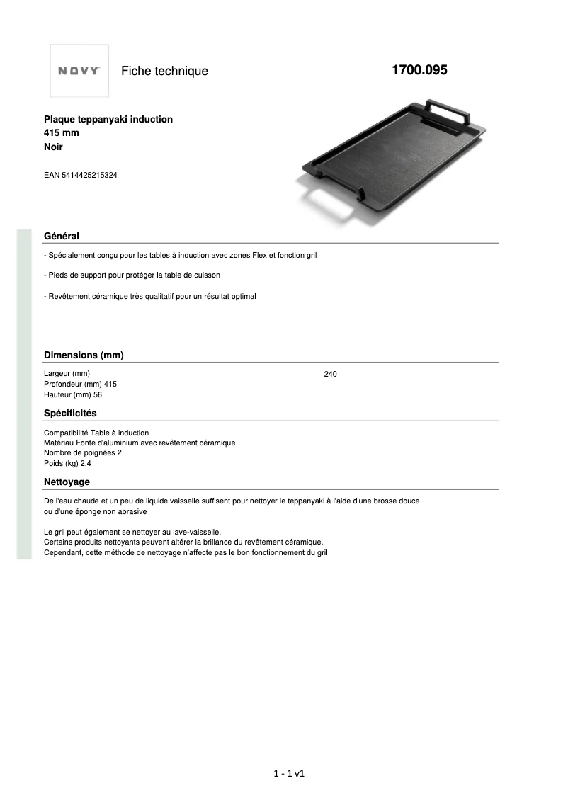 Image de la première page du manuel de l'appareil 1700095