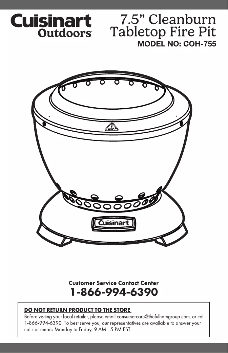 Page 1 de la notice Manuel utilisateur Cuisinart COH-755