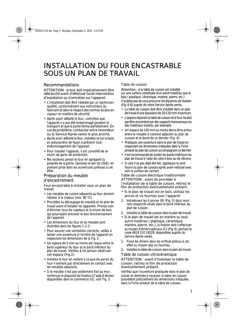 Page 1 de la notice Manuel utilisateur Ignis AKS 101
